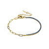 Wholesale Geometric Stainless Steel Zircon Vacuum Plated 18K Gold Chain Bracelet For Women