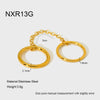 Wholesale Geometric Stainless Steel Zirconencrusted 18K Goldplated Ring For Women Luxury Jewelry