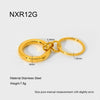 Wholesale Geometric Stainless Steel Zirconencrusted 18K Goldplated Ring For Women Luxury Jewelry