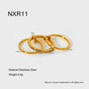 Wholesale Geometric Stainless Steel Zirconencrusted 18K Goldplated Ring For Women Luxury Jewelry