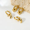 Wholesale Geometric Star And Moon Pendant Stainless Steel 18K Gold Plated Earrings For Women