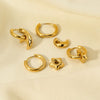 Wholesale Geometric Star And Moon Pendant Stainless Steel 18K Gold Plated Earrings For Women