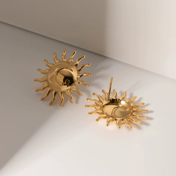 Wholesale Geometric Star Ear Clip Earrings Stainless Steel Jewelry With 18K Gold Electroplating For Women