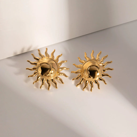 Wholesale Geometric Star Ear Clip Earrings Stainless Steel Jewelry With 18K Gold Electroplating For Women