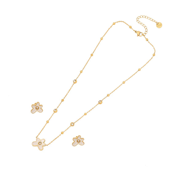 Wholesale Geometric Star Stainless Steel Electroplated Tassel Necklace With Oshaped Chain For Women