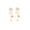 Wholesale Geometric Star Stainless Steel Electroplated Tassel Necklace With Oshaped Chain For Women