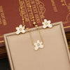 Wholesale Geometric Star Stainless Steel Electroplated Tassel Necklace With Oshaped Chain For Women