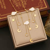 Wholesale Geometric Star Stainless Steel Electroplated Tassel Necklace With Oshaped Chain For Women