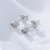 Wholesale Geometric Sterling Silver Diamond Earrings For Women