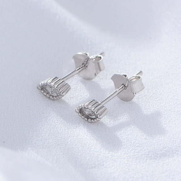 Wholesale Geometric Sterling Silver Diamond Earrings For Women