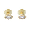 Wholesale Geometric Sterling Silver Diamond Earrings For Women