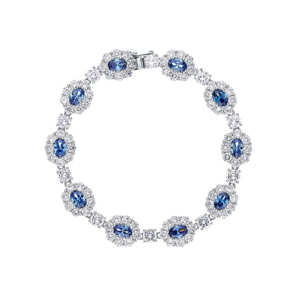 Wholesale Geometric 925 Sterling Silver Zircon Bracelet For Women Light Luxury Retro Style