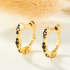 Wholesale Geometric 925 Sterling Silver Zirconia Earrings Sweet Cool Style