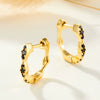 Wholesale Geometric 925 Sterling Silver Zirconia Earrings Sweet Cool Style
