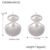 Wholesale Geometric Stitching Titanium Steel 18K Gold Plated Earrings For Women