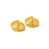Wholesale Geometric Striped Cross Stainless Steel 18K Gold Plated Earrings For Women High End Jewelry
