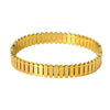 Wholesale Geometric Striped 18K Gold Electroplated Stainless Steel Bracelet Jewelry For Women