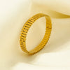Wholesale Geometric Striped 18K Gold Electroplated Stainless Steel Bracelet Jewelry For Women