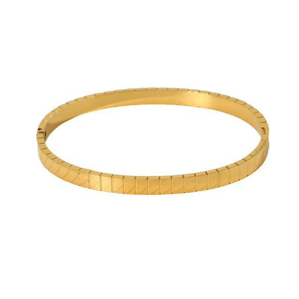 Wholesale Geometric Striped 18K Gold Plated Stainless Steel Bracelet Jewelry Accessories For Women