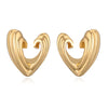 Wholesale Geometric Stud Earrings For Women Copper Real Gold Electroplated Simple Highend Retro Versatile