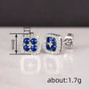 Wholesale Geometric Stud Earrings For Women Copper Zirconia Elegant Design