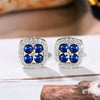 Wholesale Geometric Stud Earrings For Women Copper Zirconia Elegant Design