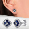 Wholesale Geometric Stud Earrings For Women Copper Zirconia Elegant Design