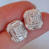 Wholesale Geometric Stud Earrings For Women Copper Zirconia Highend Jewelry