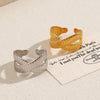 Wholesale Geometric Style Electroplated Stainless Steel Cross Open Ring For Women