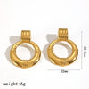 Wholesale Geometric Style Pvd Furnace Vacuum Real Gold Plated Stainless Steel Hoop Earrings For Women