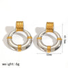 Wholesale Geometric Style Pvd Furnace Vacuum Real Gold Plated Stainless Steel Hoop Earrings For Women