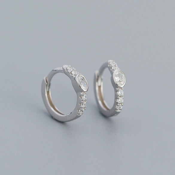 Wholesale Geometric Style S925 Sterling Silver Electroplated Earring Jewelry