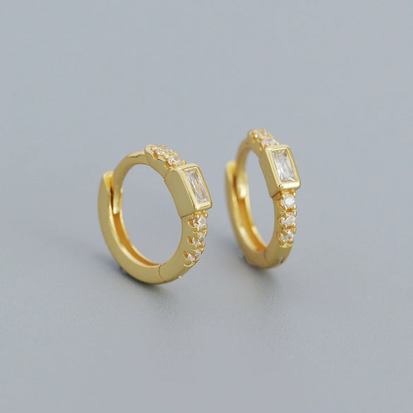 Wholesale Geometric Style S925 Sterling Silver Electroplated Earring Jewelry