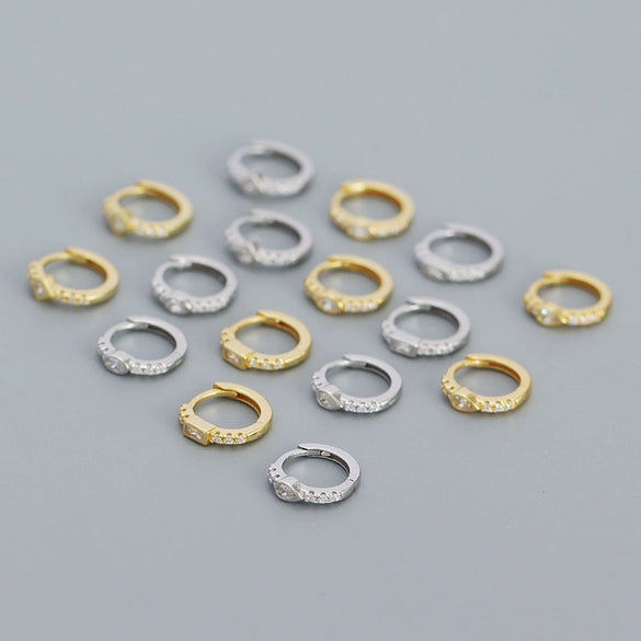 Wholesale Geometric Style S925 Sterling Silver Electroplated Earring Jewelry