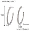 Wholesale Geometric Style Stainless Steel And Titanium Steel Inlaid Zircon Electroplated Earrings For Women