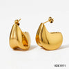 Wholesale Geometric Style Stainless Steel Electroplated Gold Earrings For Women