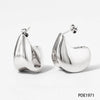 Wholesale Geometric Style Stainless Steel Electroplated Gold Earrings For Women