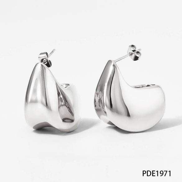 Wholesale Geometric Style Stainless Steel Electroplated Gold Earrings For Women