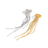 Wholesale Geometric Style Stainless Steel Tassel Ear Clip Earrings With 18K Gold Electroplating For Women