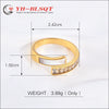 Wholesale Geometric Style Titanium Steel Open Ring For Female With Electroplating Treatment