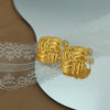 Wholesale Geometric Style 316L Stainless Steel Square Texture Electroplated Women's Ear Studs