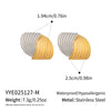 Wholesale Geometric Style Vacuum Real Gold Plated Stainless Steel And Titanium Steel Earrings For Women