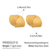 Wholesale Geometric Style Vacuum Real Gold Plated Stainless Steel And Titanium Steel Earrings For Women