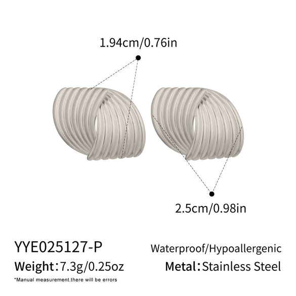Wholesale Geometric Style Vacuum Real Gold Plated Stainless Steel And Titanium Steel Earrings For Women
