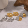 Wholesale Geometric Style Vacuum Real Gold Plated Stainless Steel And Titanium Steel Earrings For Women