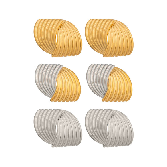 Wholesale Geometric Style Vacuum Real Gold Plated Stainless Steel And Titanium Steel Earrings For Women