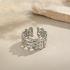 Wholesale Geometric Stylish Colorful High End Design Stainless Steel Ring With Electroplating Jewelry Accessories