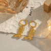 Wholesale Geometric Stylish Women's Boots Earrings Stainless Steel Electroplated 18K Gold Non Fading