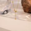Wholesale Geometric Tassel Pendant Necklace Titanium Steel Electroplated Ochain Jewelry For Sweet Girls