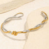 Wholesale Geometric Temperament Style 18K Gold Plated Stainless Steel Knotted Bracelet Jewelry Accessories